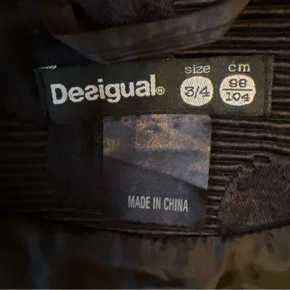 Desigual Girl 3/4 Coat Black Kids - Picture 10 of 11